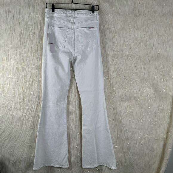 NWT Hudson White Heide Flared Leg High Rise Jeans Lyocell Womens Size 28 - Picture 6 of 11